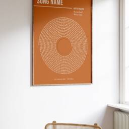 Custom Vinyl Lyrics Print, Personalised Music Poster, Customizable Gift, Anniversary Wedding Song Dance, A1/A2/A3/A4 - thumbnail 3