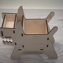 Plywood Dog Desk Organizer Wooden Pencil Holder For Kids - thumbnail 3