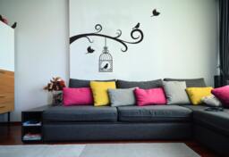 Bird Cage Branch Wall Decal - Flock Of Birds, Nursery Decor - thumbnail 1