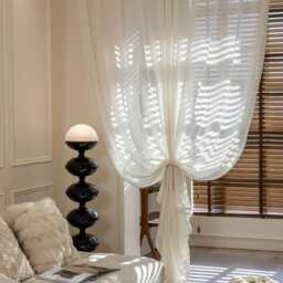 Custom Curtains Silver Sequin Net Sheer Voile Curtain For Bedroom Living Room - thumbnail 4