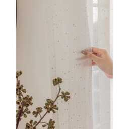 Custom Curtains Silver Sequin Net Sheer Voile Curtain For Bedroom Living Room - thumbnail 2