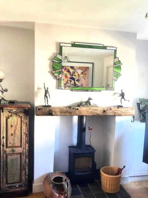 Art Deco Over Mantle Wall Mirror - image 1