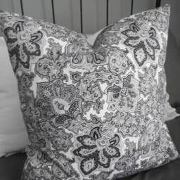 Paisley Print.black.grey.white.pillow Covers.slipcovers.toss Pillows.throw Pillows.home Decor Pillows.farmhouse Pillows.winter Decor - thumbnail 2