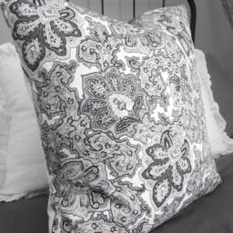 Paisley Print.black.grey.white.pillow Covers.slipcovers.toss Pillows.throw Pillows.home Decor Pillows.farmhouse Pillows.winter Decor - thumbnail 4