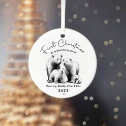 Personalised First Christmas Ornament Polar Bear Family Keepsake - thumbnail 2
