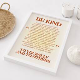 Be Kind To Yourself Retro Print Minimalist Positivity Poster - thumbnail 2