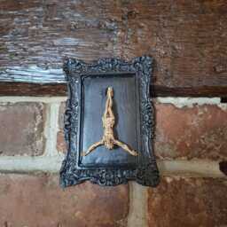 Baroque Cast Framed Art With Inverted Christ gothic Satanic Witchy Occult Homewares - thumbnail 4