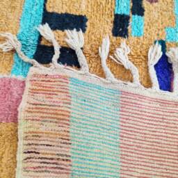 Handmade Multicolor Moroccan Rug - Wool Boujaad Bohemian Carpet - thumbnail 4