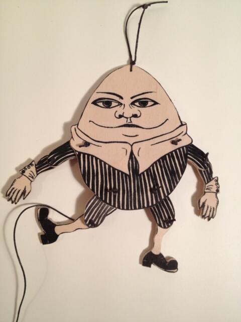 Hand-Painted Humpty Dumpty Jumping Jack Toy - image 1