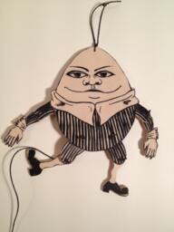 Hand-Painted Humpty Dumpty Jumping Jack Toy - thumbnail 1