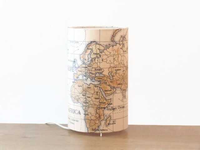 World Map Tube Lamp Globe Planisphere Travel - Bedside Gift Idea For Birthdays & Mother's Day - image 1