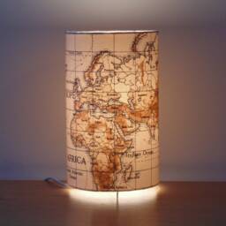 World Map Tube Lamp Globe Planisphere Travel - Bedside Gift Idea For Birthdays & Mother's Day - thumbnail 2