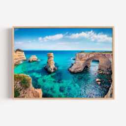Torre Sant Andrea Photography Print, Puglia Coastal Wall Art Poster, Italy Seaside Decor - thumbnail 2