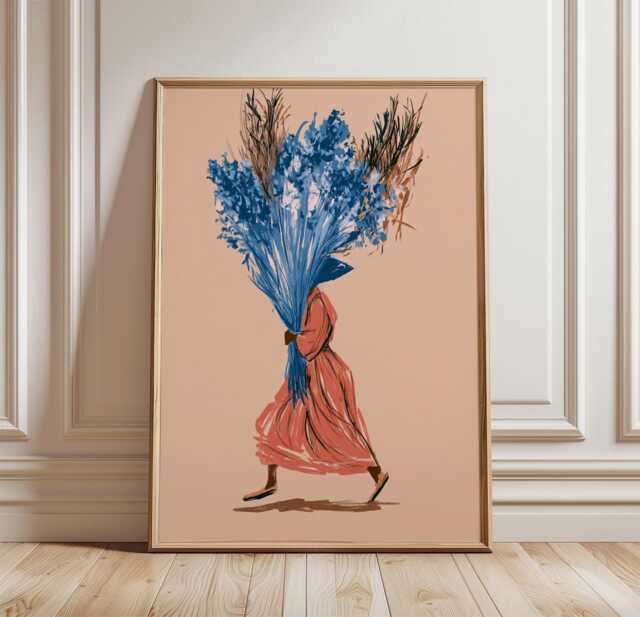 Lavender Bouquet Poster, Floral Wall Art, Botanical Print - image 1