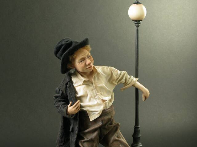 Doll Sculpture Interior Decor Doll Paper Clay Ooak Collectible Dolls Art Objects Drunkard - image 1