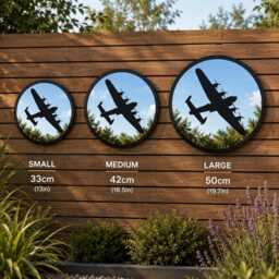 Lancaster Bomber Garden Mirror, Raf Aviation Wall Art, Aircraft Memorial Gift, Outdoor Acrylic Decor - thumbnail 4