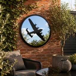 Lancaster Bomber Garden Mirror, Raf Aviation Wall Art, Aircraft Memorial Gift, Outdoor Acrylic Decor - thumbnail 2