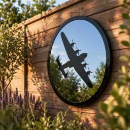 Lancaster Bomber Garden Mirror, Raf Aviation Wall Art, Aircraft Memorial Gift, Outdoor Acrylic Decor - thumbnail 3