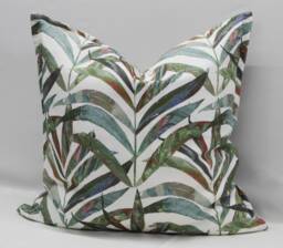 Pillow Cover With Tropical Palm Leaves in Different Shades Of Green - thumbnail 1