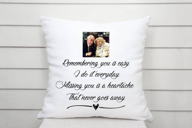 Personalised Memorial Keepsake Cushion Of A Loved One , Missing You , Cuddle Gift , in Loving Memory , Heaven
