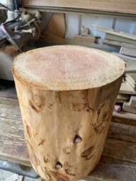 Rustic Larch Wood Stump, Stool Making, Garden Wedding Decor - thumbnail 1