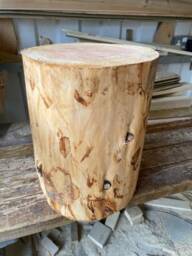 Rustic Larch Wood Stump, Stool Making, Garden Wedding Decor - thumbnail 2