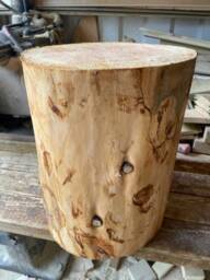 Rustic Larch Wood Stump, Stool Making, Garden Wedding Decor - thumbnail 3