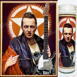 Saint Joe Of The Strummers, 7 Day Prayer Candle, Rebel Revolution Rock - thumbnail 2