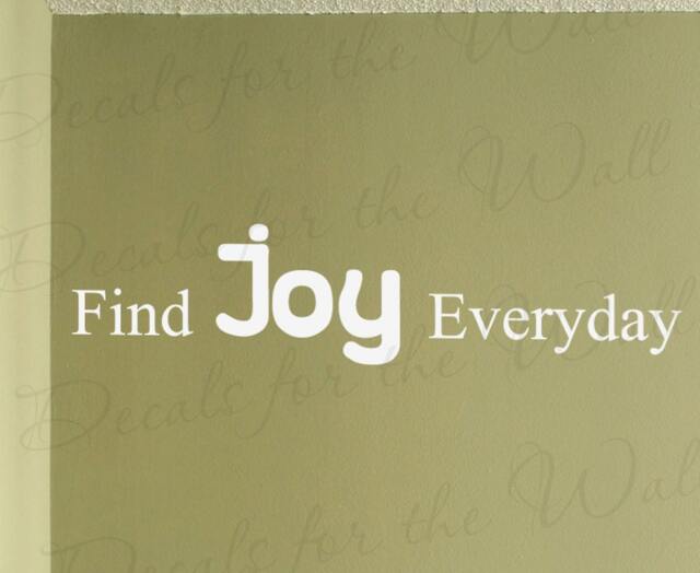 Find Joy Everyday Inspirational Motivational Inspiring Wall Decal Vinyl Quote Design Saying Lettering Decoration Sticker Decor Art In90 - image 1