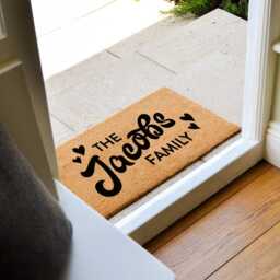 Housewarming Gift Family Name Doormat - Personalized Custom Welcome Mat Home Decor - thumbnail 2
