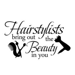 Hairstylists Bring Beauty, Vinyl Wall Lettering, Decals, Hairdresser Decal - 134 - thumbnail 3