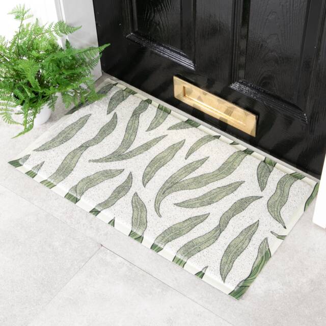 Green Leaf William Morris Doormat - Pattern Houseplant Mat Plant Lover Welcome Mat Housewarming Gift - image 1