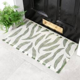 Green Leaf William Morris Doormat - Pattern Houseplant Mat Plant Lover Welcome Mat Housewarming Gift
