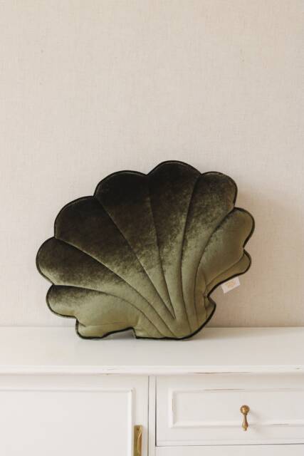 "Velvet Shell Pillow ""Khaki Pearl" - image 1
