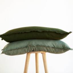 Long Black Lumbar Pillow Cover, Throw Pillow, Pillowcase in Custom Size - thumbnail 3