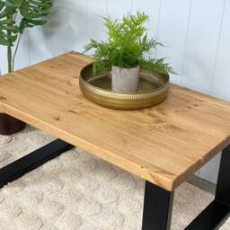 Nang // Scandinavian Pine Coffee Table With Square Legs - thumbnail 3