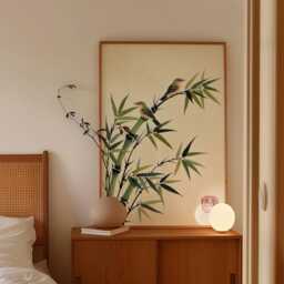 Bamboo Bird Print - Japanese Wall Art Oriental Nature Poster - thumbnail 2