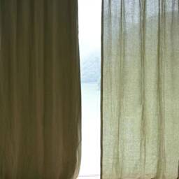 40 Colours , Red 100% Linen Curtain Panels, Living Room Curtains, Bedroom Curtains, Custom Made Wide Linen Panels - thumbnail 3