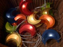 Moon-Shaped String Lights For Children's Rooms - Individual Color Selection Various Designs - thumbnail 1