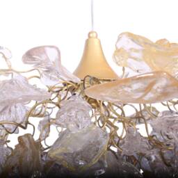 Gold Hanging Chandeliers With Flowers & Leaves For Living Room, Dining Room - thumbnail 3