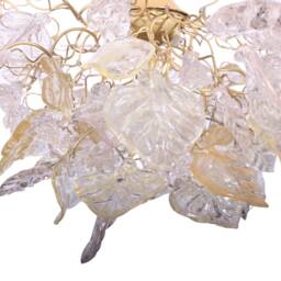 Gold Hanging Chandeliers With Flowers & Leaves For Living Room, Dining Room - thumbnail 4