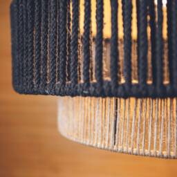 Handmade Farmhouse Chandelier, Jute Rope Ceiling Pendant Light - thumbnail 3