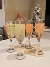 Champagne Gel Wax Candle Handmade Party Decor - thumbnail 1