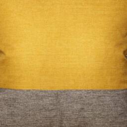 Mustard Gold & Grey Stripe Cushion Cover Boho Chic Pillow - thumbnail 4