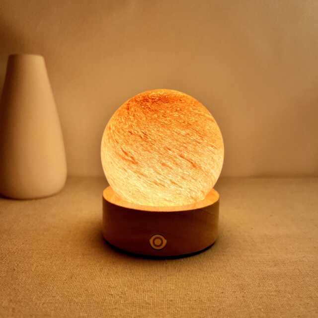 Custom Sun Night Light, Orange Planet Lamp, Nebula Desk Galaxy Table Baby Bedside Nursery Decor For Mom - image 1