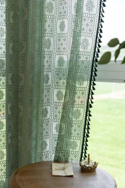 3 Colours Custom Voile Curtain Polyester Lace Sheer - image 1
