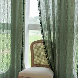 3 Colours Custom Voile Curtain Polyester Lace Sheer - thumbnail 2