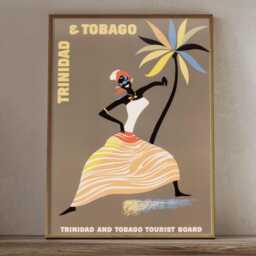 Vintage Trinidad & Tobago Poster Caribbean Retro Travel Wall Art Print - thumbnail 2