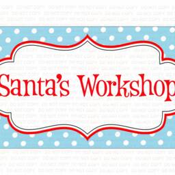 Santas Workshop Wreath Sign, Xmas Wreath Sign, Christmas Sign Uk, Metal Xmas Attachment - thumbnail 3