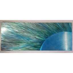 Metal Wall Art, Sun, Teal Green Silver, R Toomer Art - thumbnail 1